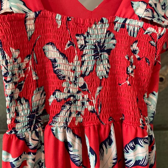 Floral Red Jumpsuit - Picture 3 of 10